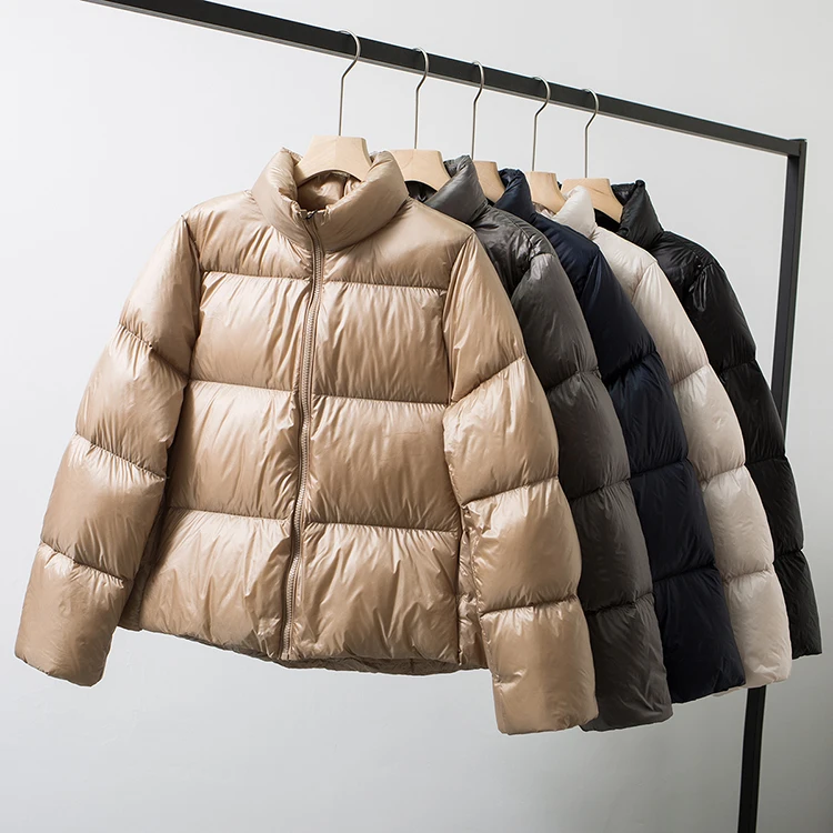 Winter light down puffy jacket luster jacket jacket jacket down jacket