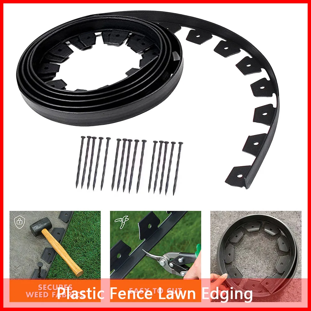 

16,5 футов комплект окантовки для газона, ландшафта, ограждение, пояс, окантовка для сада, каменная дорожка, изоляционный барьер для ландшафтного дизайна, цветочное украшение