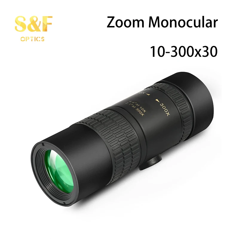 

Factory HD Zoom 10-300x30 Portable High Power Monocular Telescope with Tripod&Phone Holder for Bird Watching