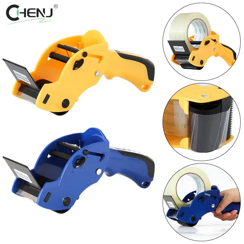 

1pc Plastic Metal Tape Sealing Packer Tape Dispenser Capable 6cm Width Sealing Tape Holder Cutter Manual Packing Machine