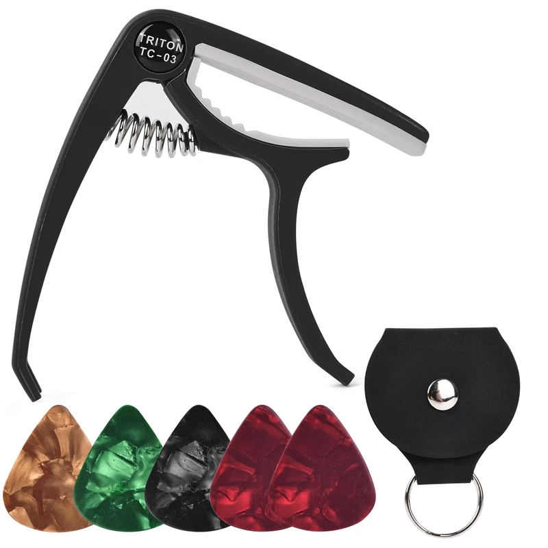 

New Guitar Capo For Acoustic And Electric Guitars - 5 Picks Guitar Accessories
