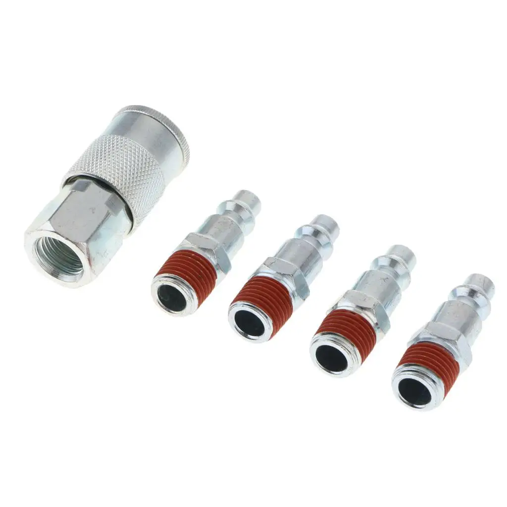 

5pcs Universal Quick Release Coupler Set 1/4'' Connector Fitting NPT