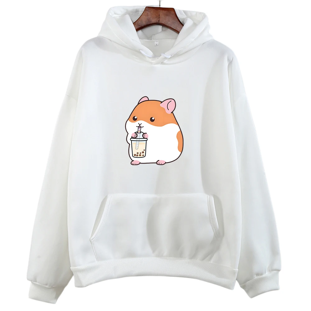 

Hamster Anime Harajuku Hoodie Hooded Printed Kpop Tops Sweatshirts Cartoon Cute Winter Clothes Hoodies for Women/men
