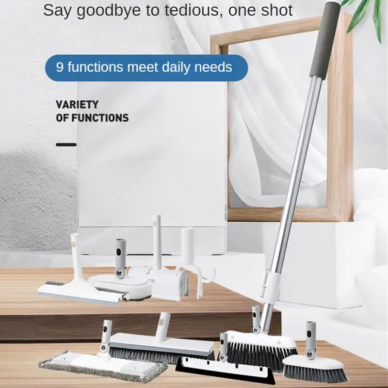 

Household mop combination cleaning set mop broom wiper fork bathroom floor brush glass one-pole pass