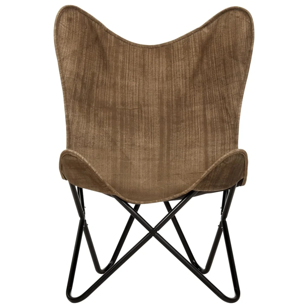 Zichtbaar bijvoeglijk naamwoord Keel vidaXL Butterfly Chair Taupe Canvas - AliExpress Furniture