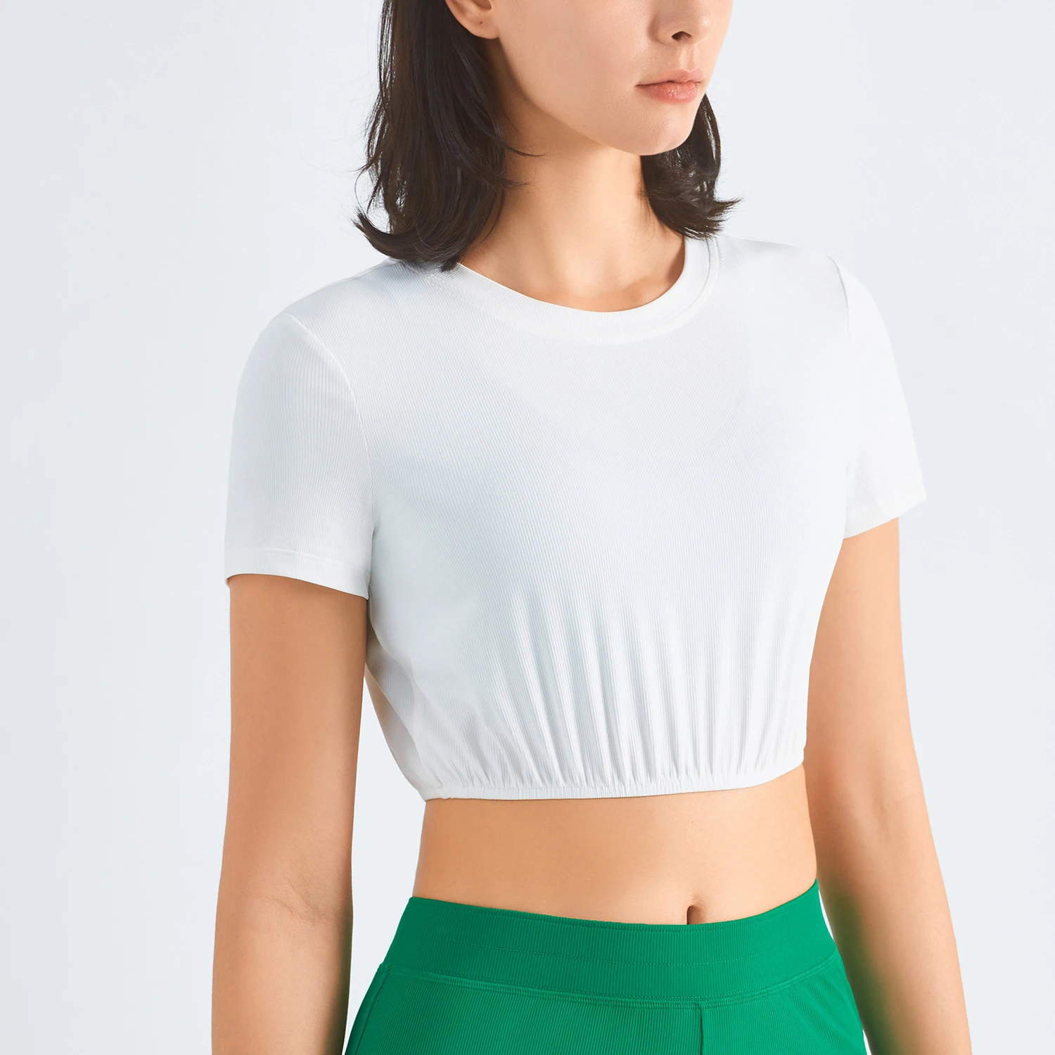 

Wyplosz Summer Women Sports T-shirts Fitness Thin Thread Workout Items Leisure Gym Sutian Quick Drying Light Proof Round Neck