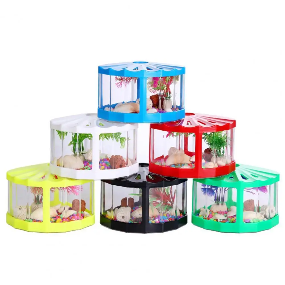 

Small Fish Tank Stack Freely Broken-proof Smell-less Small Building Block Fish Tank for Turtle