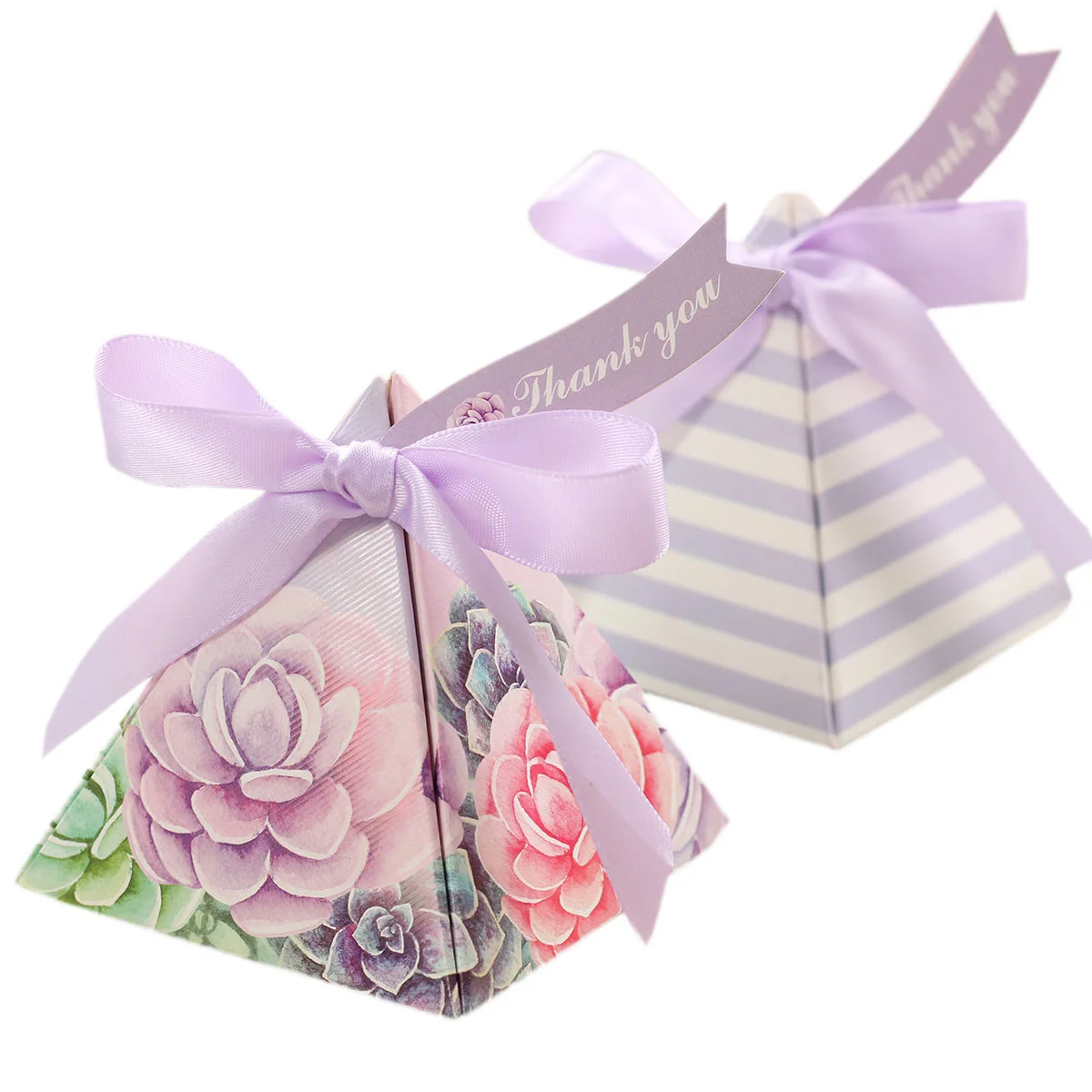 25 Pcs Valentine Favor Boxes Triangle Candy Baby Gifts Treat Wedding Accessories Bridal Shower Cookie