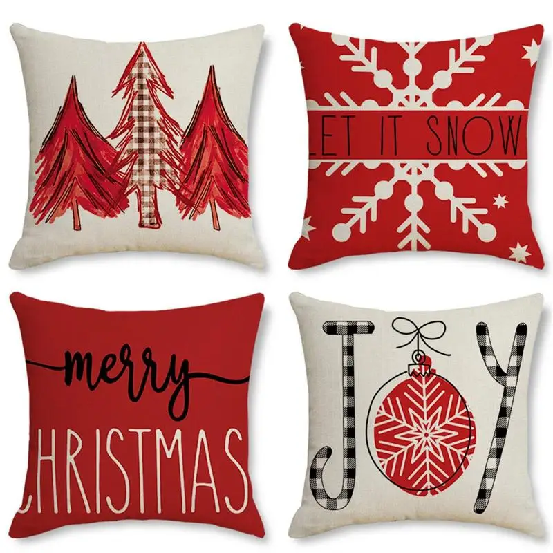 

Christmas Throw Pillow Covers Christmas Throw Pillow Covers 18 X 18 Inches Merry Christmas Series Cushion Pillow Cover For