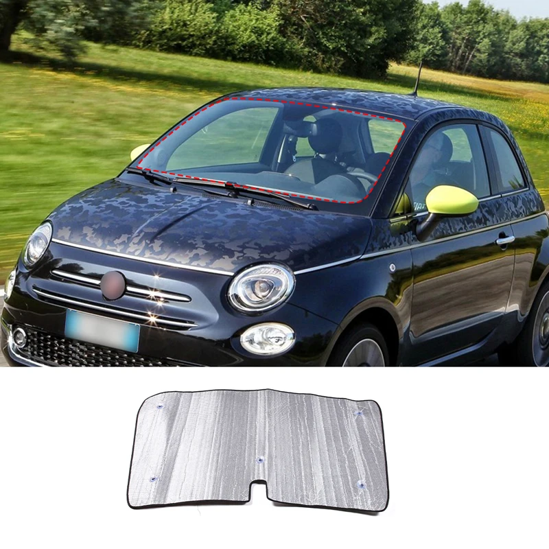 

Для Fiat 500 Автомобильная термозащита от солнца фотовспышки алюминиевая фольга 1 шт. аксессуары для интерьера