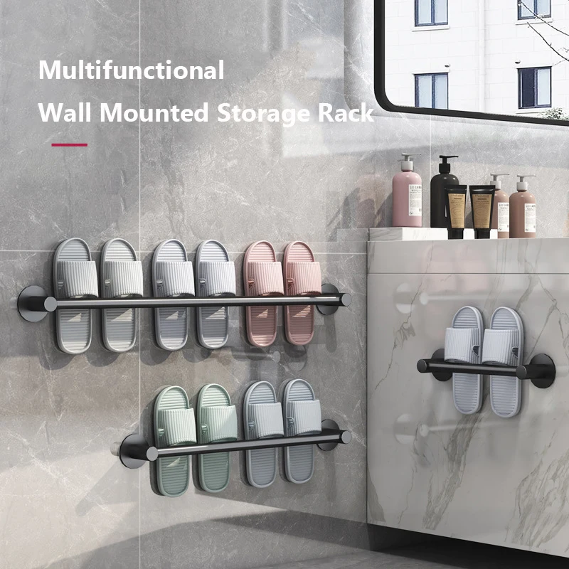 Многофункциональная стойка для хранения настенная тапочек алюминиевый