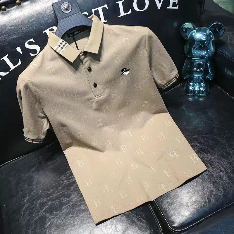 

Men's Summer Golf Wear Malbon Golf T shirt Men's Golf Clothing Short Sleeved Tee Men Polo Horse T shirt Golf Wear