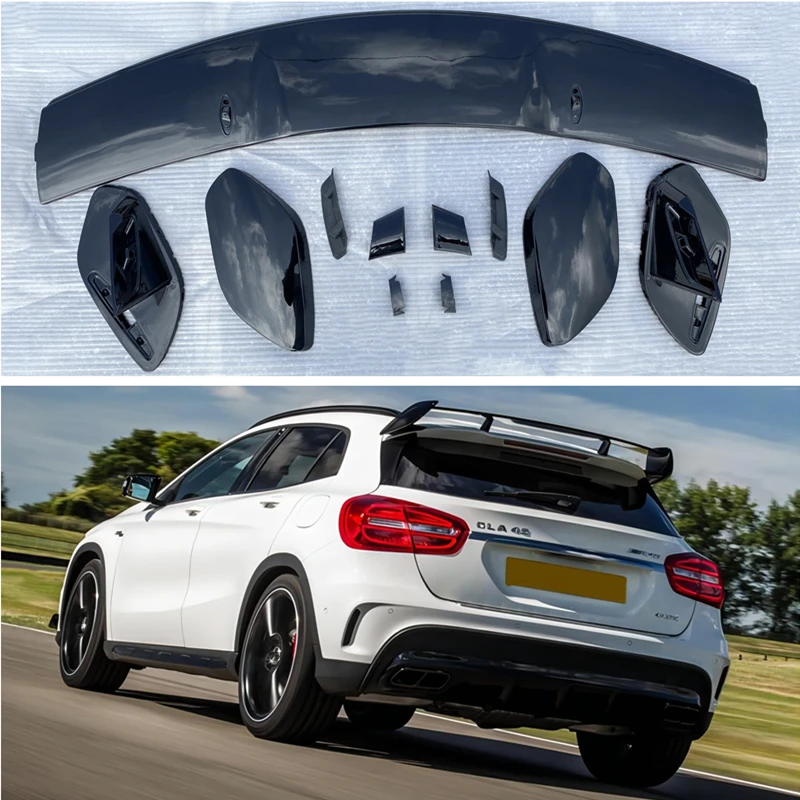 

Roof Spoiler Wings For Mercedes GLA Class X156 GLA45 AMG GLA200 GLA220 GLA250 GLA260 2014-2019 ABS Glossy Black Spoiler Wings