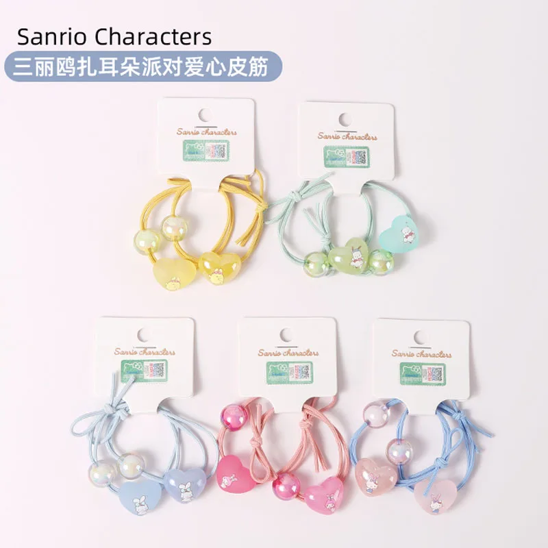 

Kawaii Sanrioed My Melody Cinnamoroll Pachacco Hello Kitty Cute Matches Rubber Bands Hair Ropes Tiaras Gifts for Kids