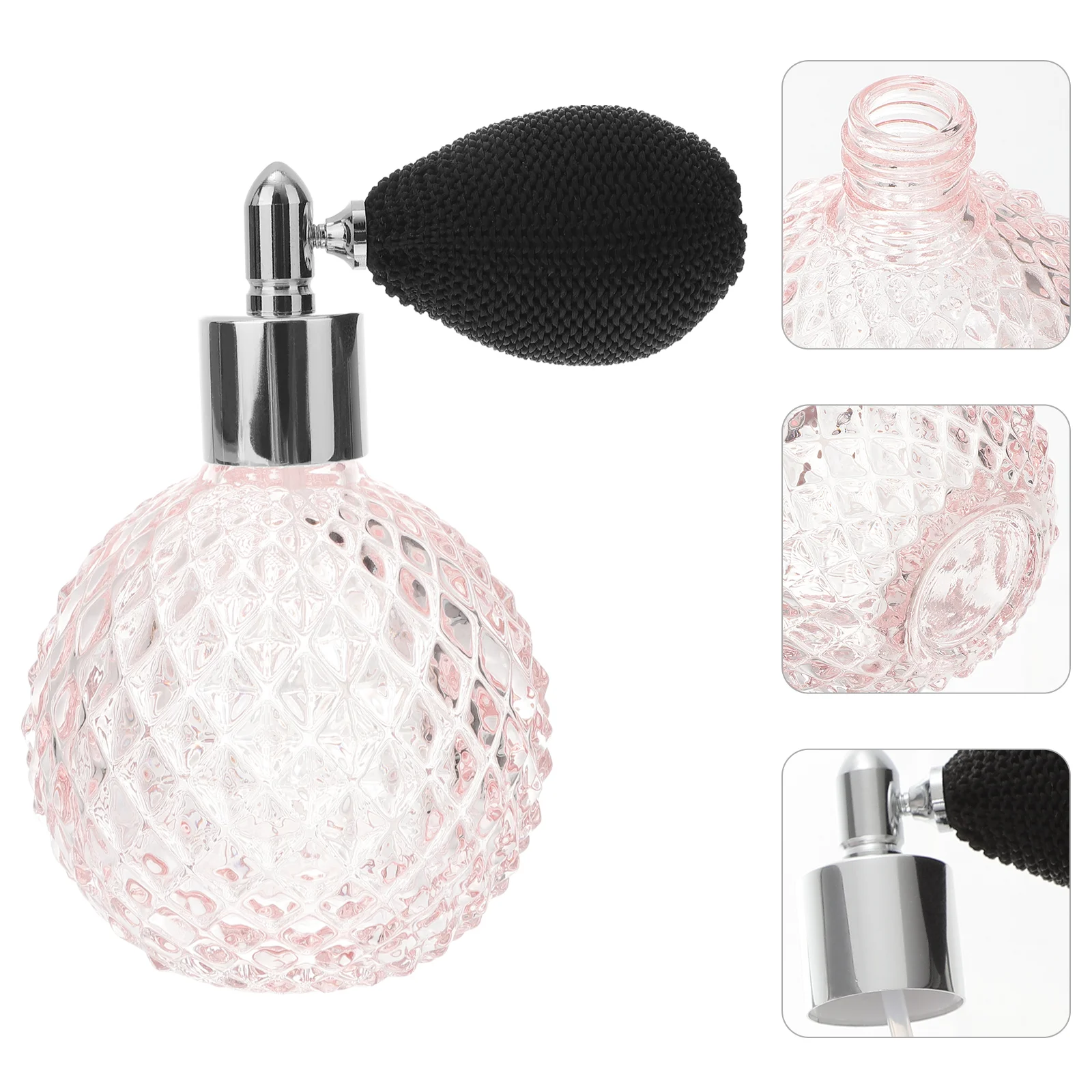 

Perfume Bottle Vintage Spray Bottles Refillable Sprayer Empty Airbag Clear Bulb Container Carved Crystal Travel Air Classic