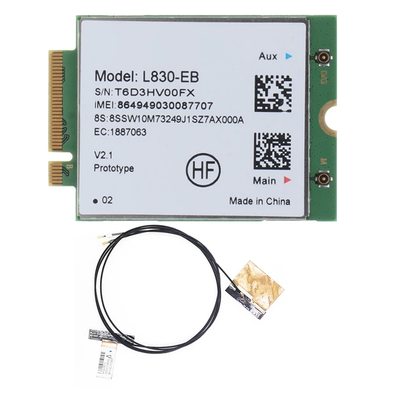 

L830-EB 4G Wifi Card+Antenna Module Accessories For Thinkpad X280 T480 T580 P52S L480 L580 T490 T590 P53S T490S X390 L490 L590