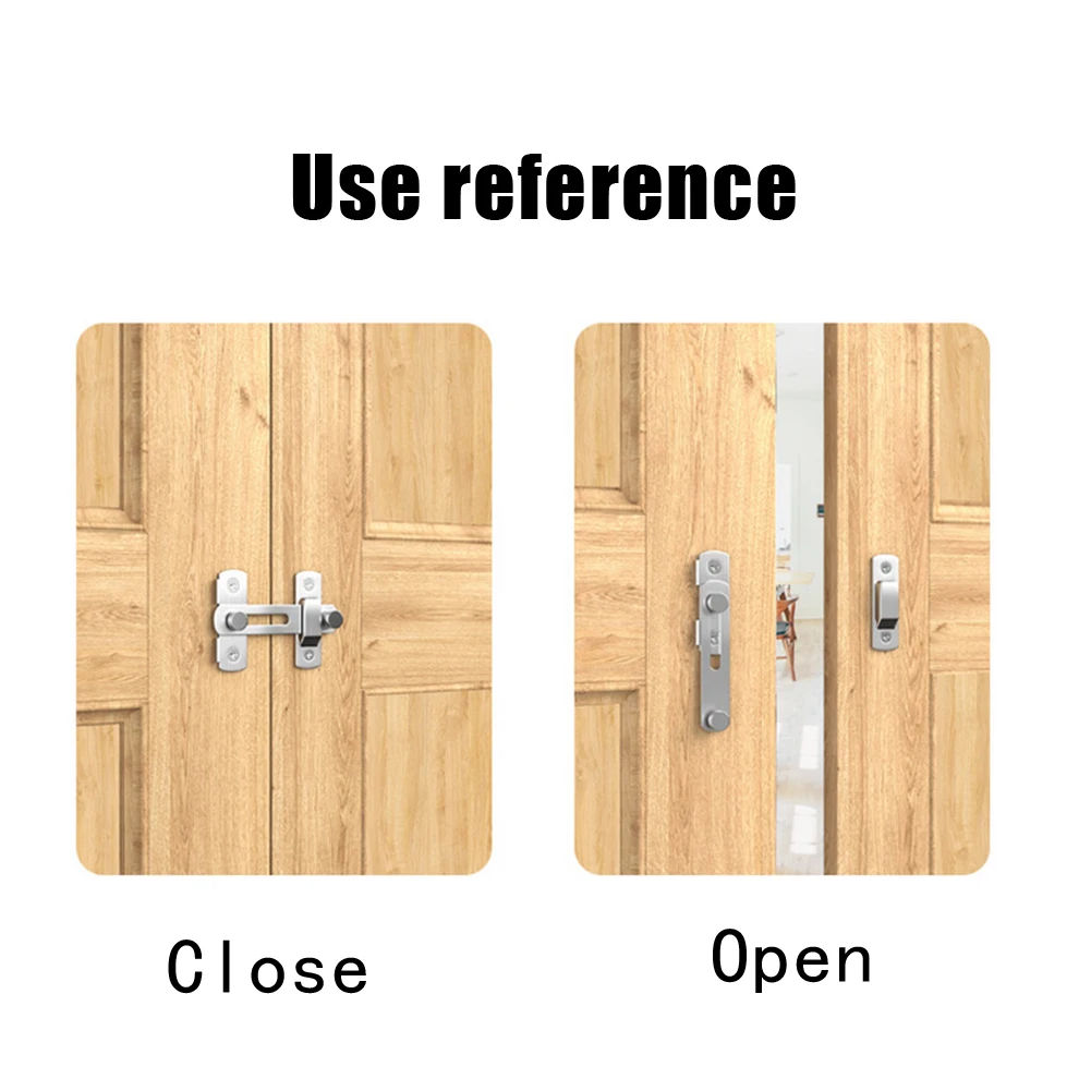 

Hasp Latch Lock Sliding Stainless Steel Tool Window 90 Degree Barn Bathroom Cabinet Corrosion Resistant Drawer