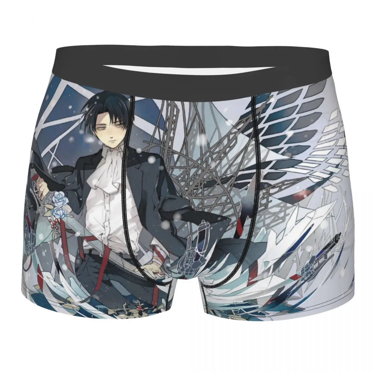 's Levi Shingeki No Kyojin Boxer Shorts Panties Polyester Un