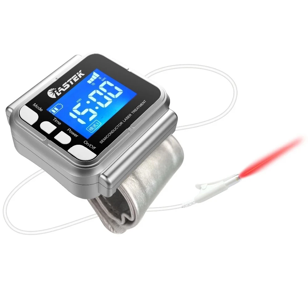 

Lastek 650nm 5mw 3R Laser Wrist Watch Therapy Device GD07-W For Diabetes Cholesterol Hypertension Physiotherapy High Blood Sugar