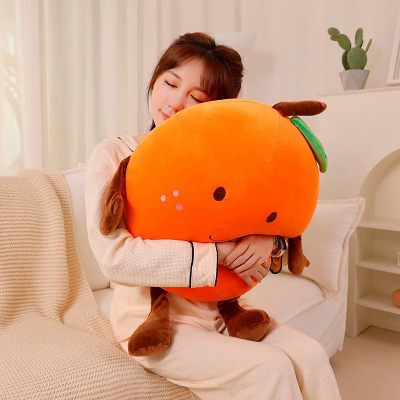 

Soft Orange Doll 40~80cm Plush Toy Happy Fruit Plush Pillow Soft Plush Food Plush Toy With Legs Orange Peluche Gift For Kids