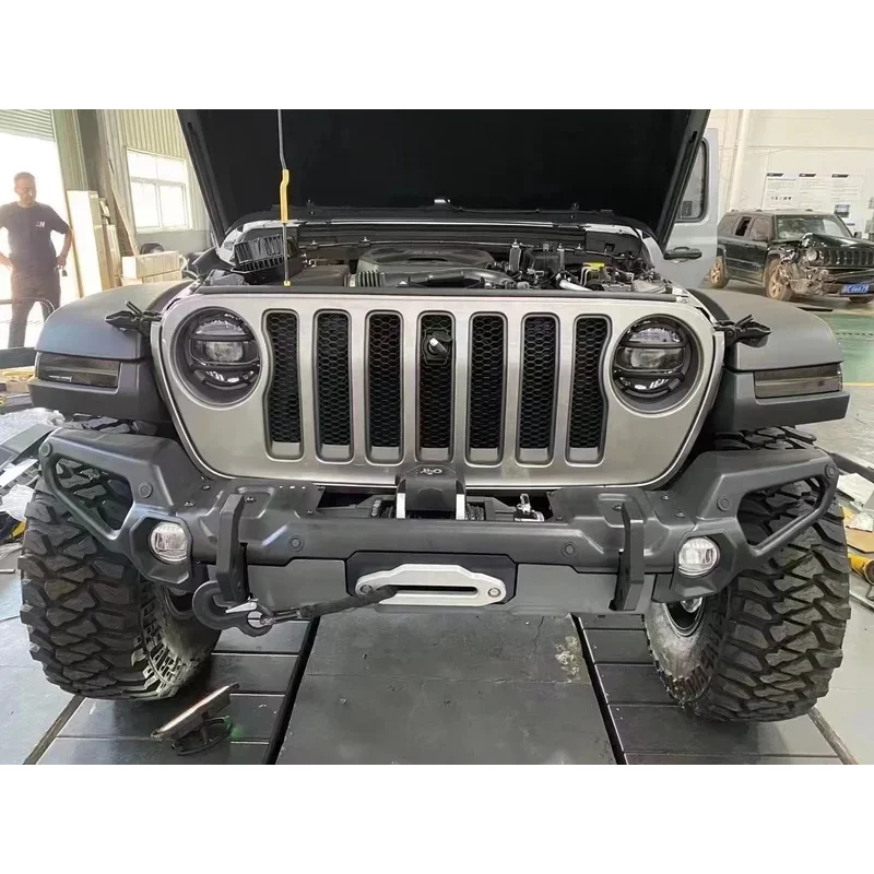 Фото Премиальный передний бампер для Jeep Wrangler JL и Gladiator JT 2018+ (запчасти для бездорожья) №4