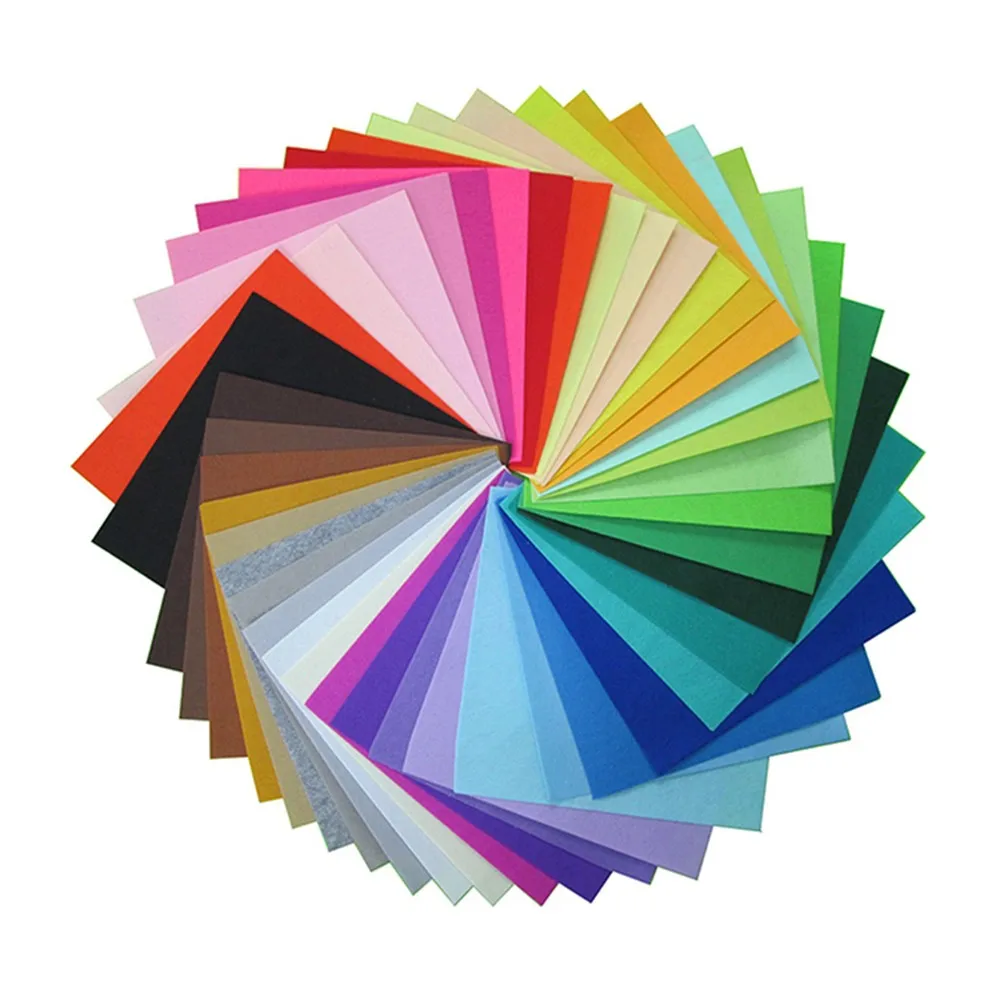 

Chainho,Polyester Non-Woven Felt Fabric,Thickness 1mm,DIY Sewing & Quilting Material Cloth,Mix Color,40 Pieces,30x30cm