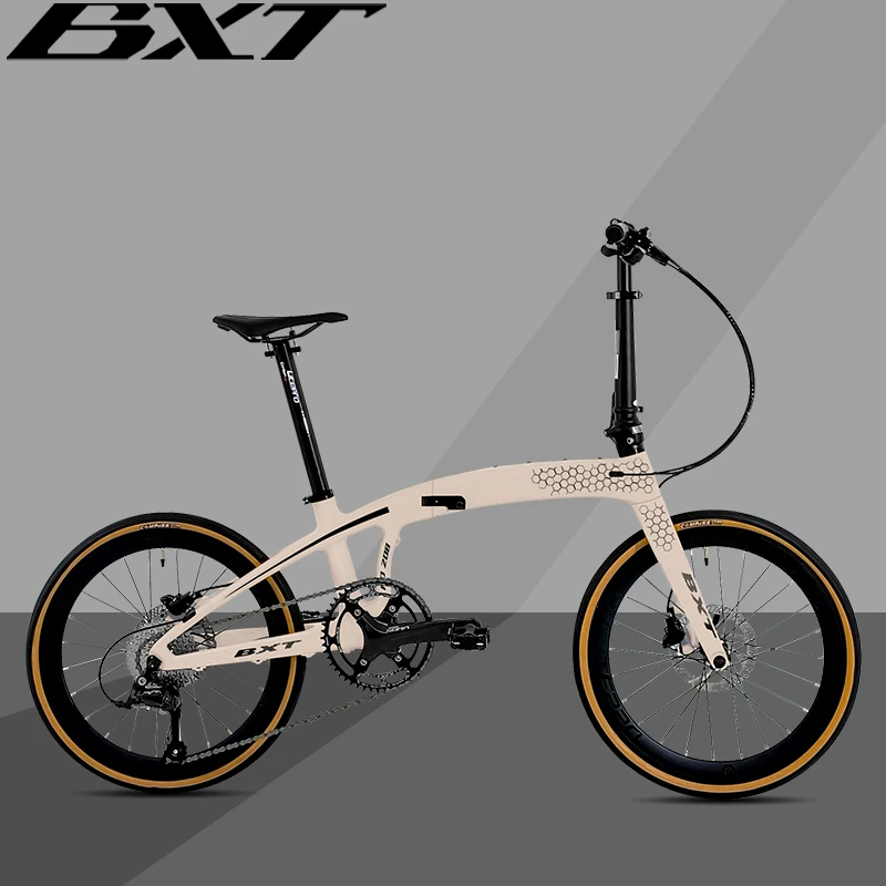 BXT 20-дюймовый карбоновый складной уличный горный велосипед 9-скоростной подходит