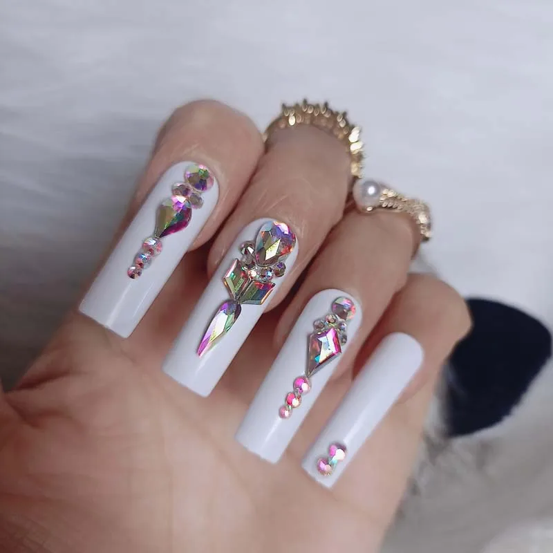 24 шт. Роскошные ювелирные изделия с широким кристаллом полные бриллиантами