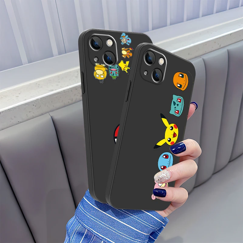 

Pokemon Phone Case For iPhone 11 12 13 6 6S 7 8 Plus X XR 11 Pro XS Max SE 2020 Mini Softcase Backcase Comic For iPhone 12 Cover