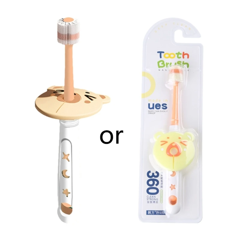 

Baby 360-degree Free Rotation Toothbrush Child Safety Soft-bristled Toothbrushes Wholesale