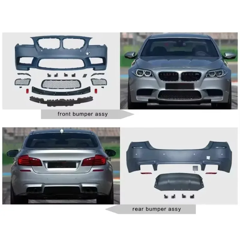 Фото Комплект обвеса F10 M5 для BMW 5 серии F10 2010-2017: боковые юбки, выхлопная труба и капот-крыло №4