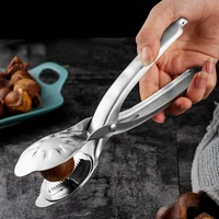 304 stainless steel chestnut opener automatic springback chestnut clip kitchen nut opening tool walnut cracker nut gadgets