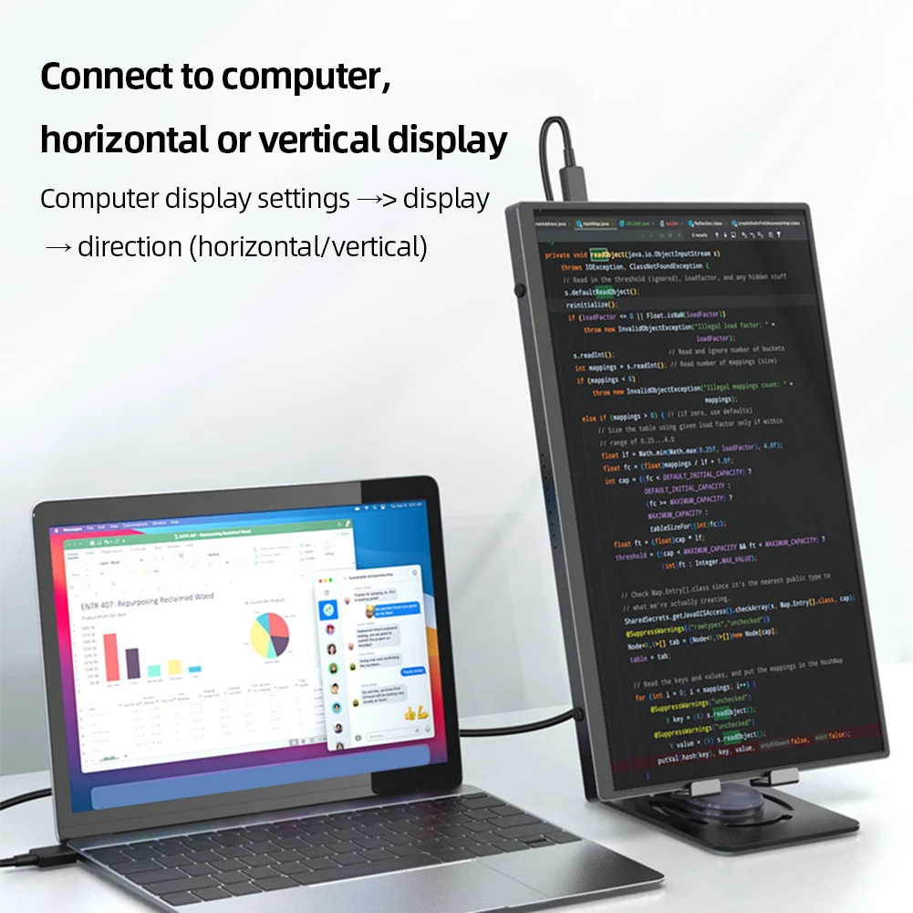 

14 Inch Gaming Monitor HDMI-Compatible Portable Display Screen High Definition for Switch/PS4/Mobile Screen Projection/PC/Laptop