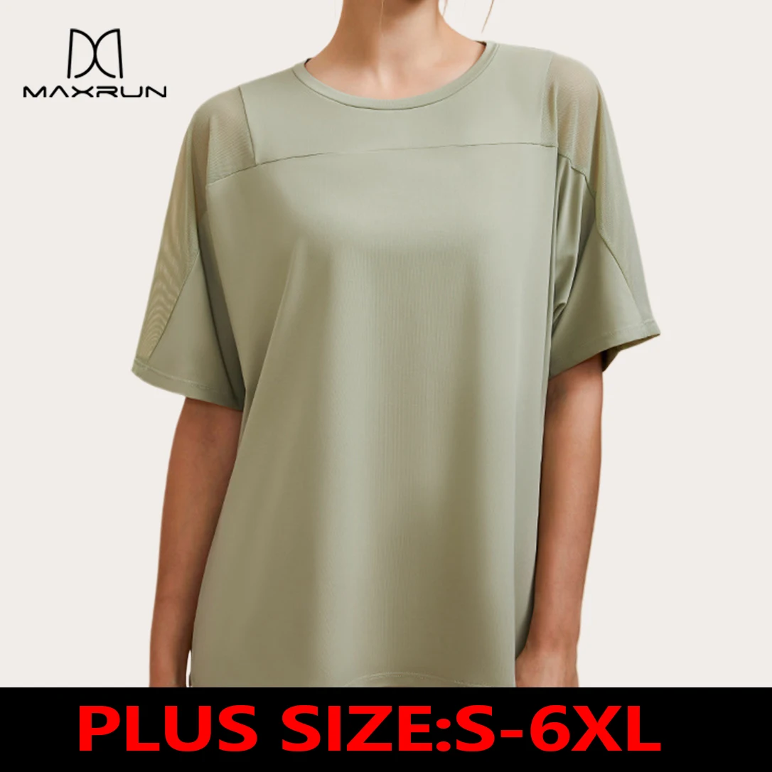 MaxRunPro женские дизайнерские спортивные футболки СВОБОДНАЯ сетчатая однотонная