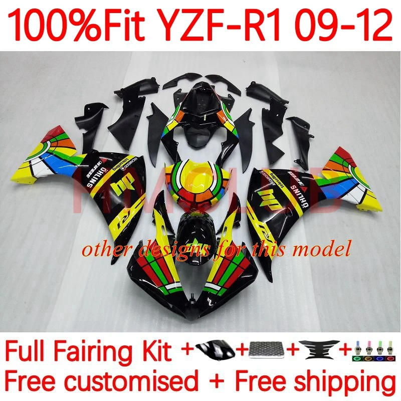 OEM корпус для YAMAHA YZF-R1 YZF R1 R 1 1000 CC YZFR1 2009 2010 2011 YZF1000 09 10 11 12 инжекционный обтекатель