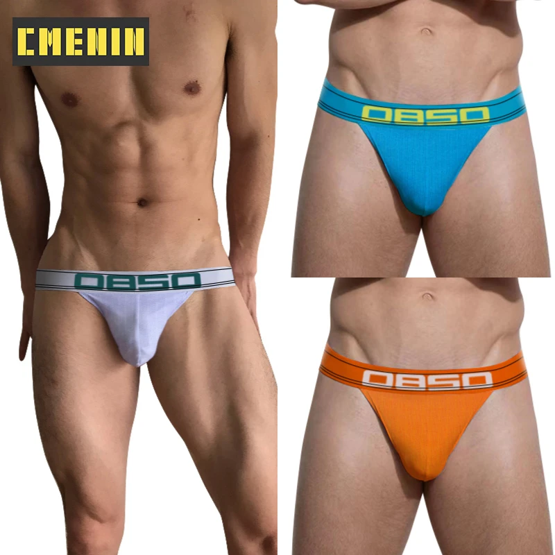 

3Pcs Low Waist Men's Thong And G String Men's Panties Hot Cotton Tanga Ga