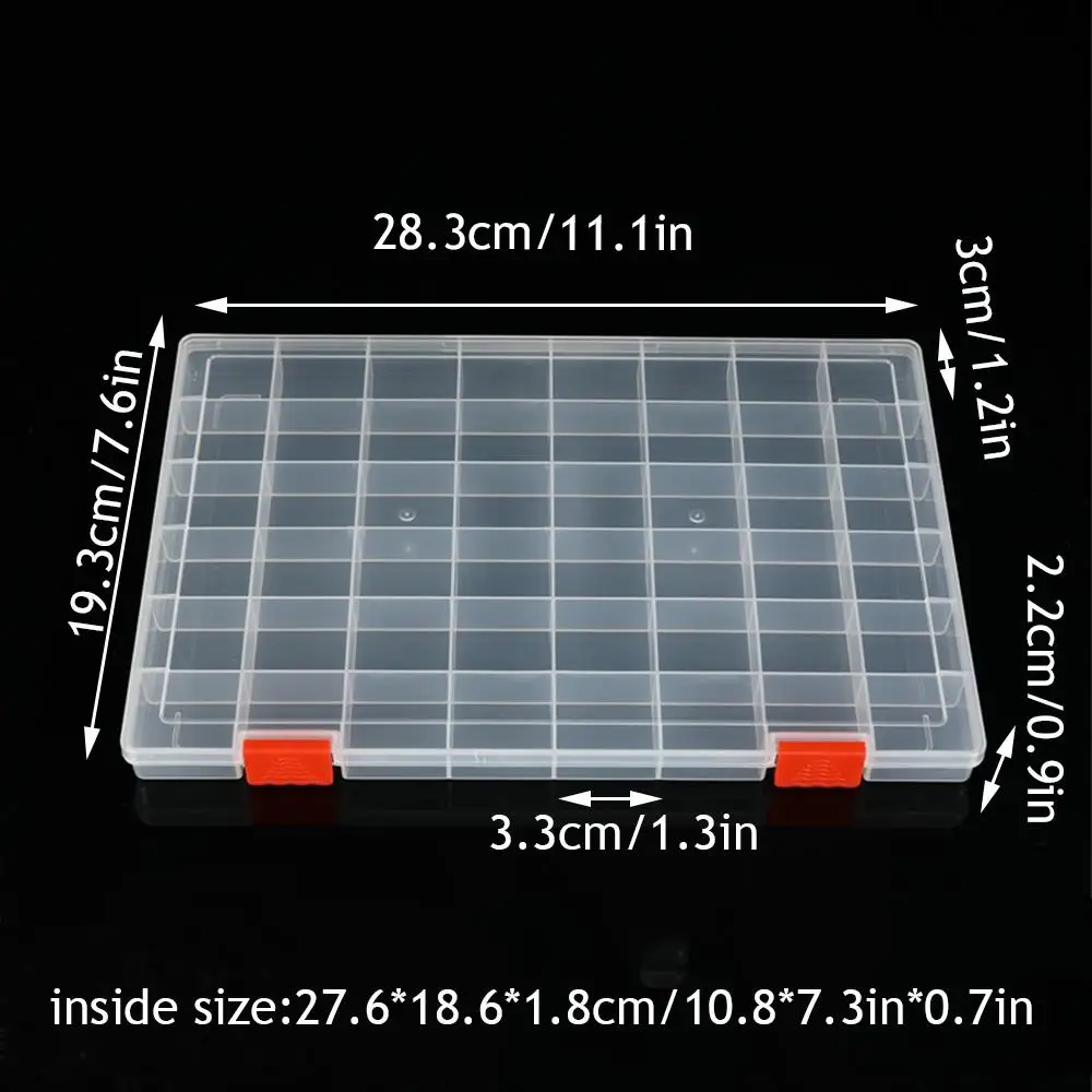 Пластиковая прозрачная коробка для хранения украшений SFG HOUSE 15/24/36/48 сеток