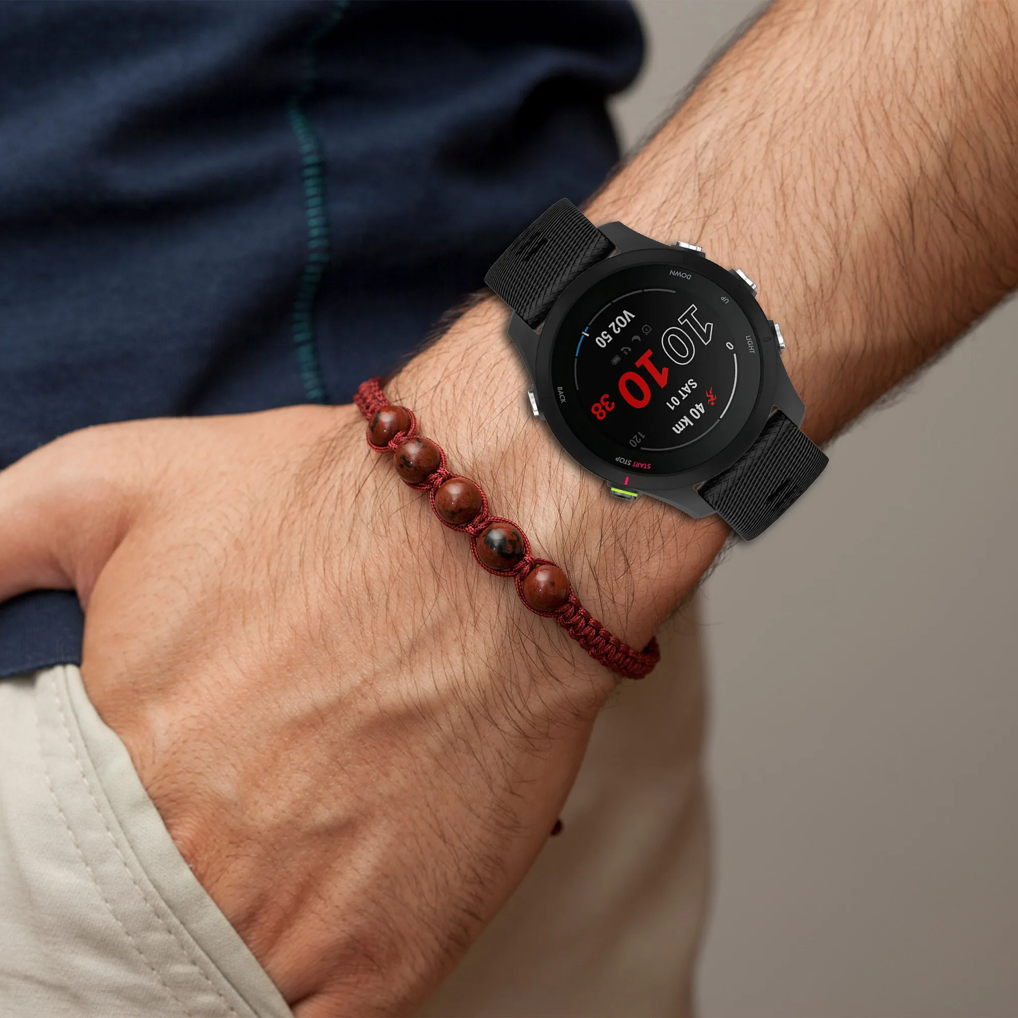 Силиконовый ремешок для часов Garmin Forerunner 255 255S 645 245 шнур 2 Plus 2s SQ Vivoactive 4 4S 3