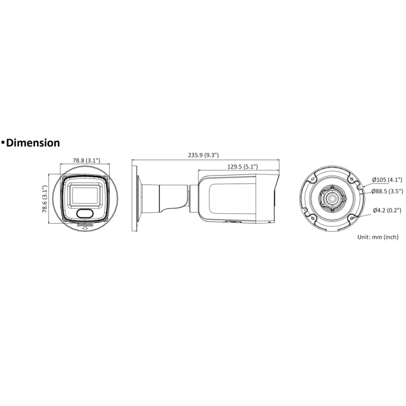 Hikvision оригинальная 4K мини пулевая сетевая ip-камера 8MP HD монитор безопасности