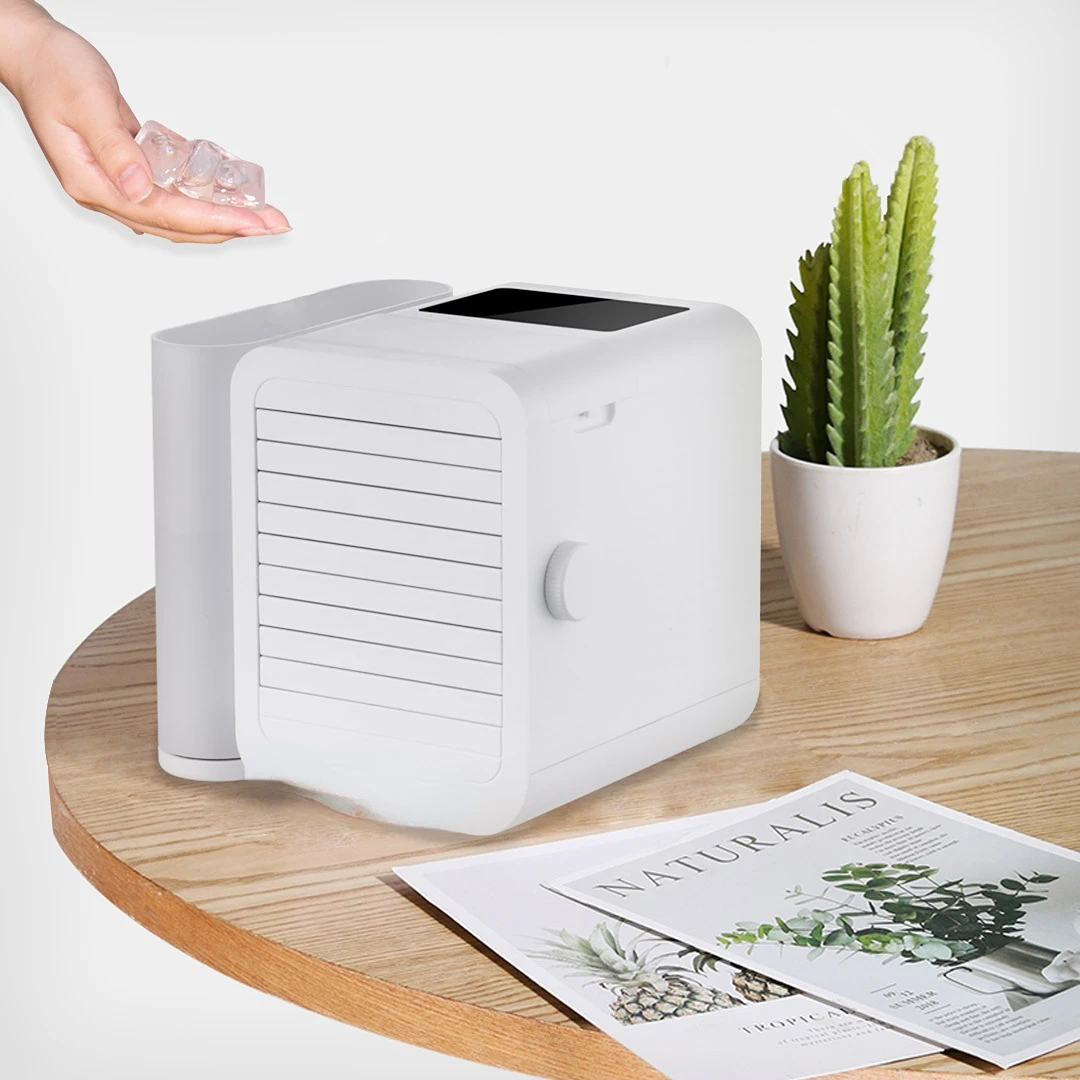

6W 1000ml Water Capacity Mini Air Conditioner Touch-Screen 99-speed Adjustment Energy Saving Timing Cooling Fan