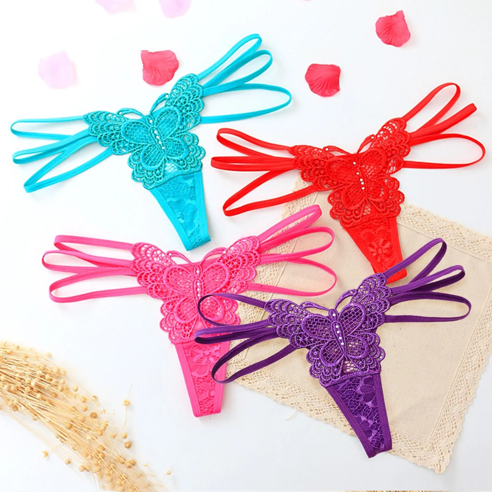 

Эротические стринги с вырезами, стринги, нижнее белье, женские прозрачные кружевные трусы с открытой промежностью, женское нижнее белье с Т-...