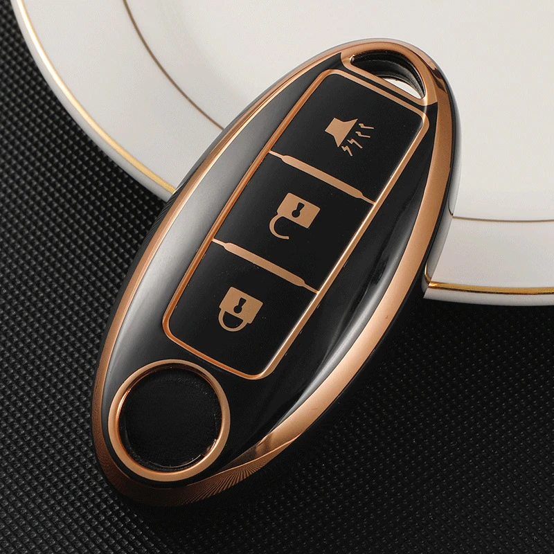 

Чехол для автомобильного ключа с 3 кнопками для Nissan Qashqai X-Trail T32 T31 Juke J10 J11 Kicks Tiida Pathfinder Note для Infiniti