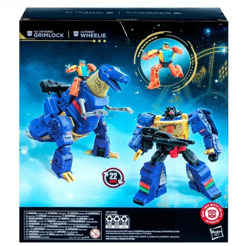 Фото В наличии игрушка Hasbro Transformers G2 Universe Grimlock Autobot Wheelie AGE OF THE PRIMES, фигурка-трансформер, робот, подарок для мальчика. №3