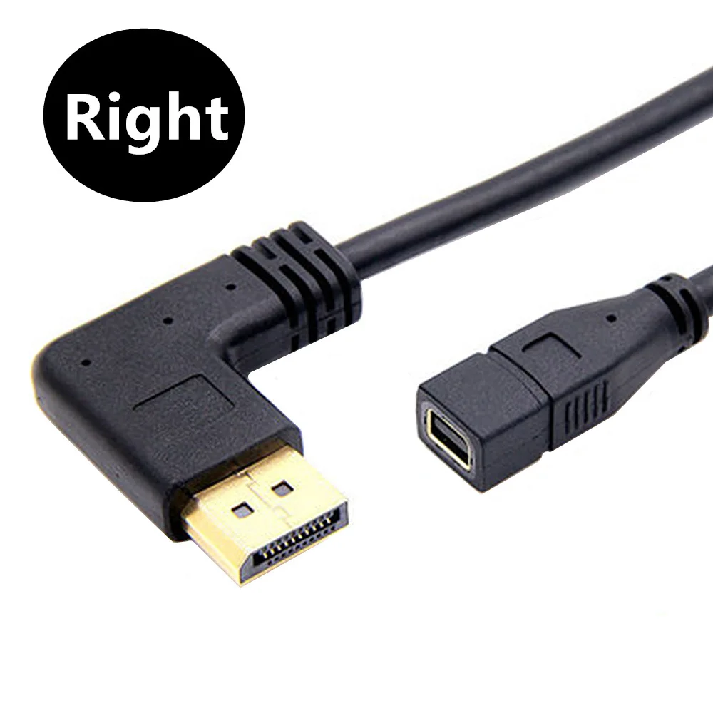 Кабель Mini DisplayPort с прямоугольным 90 градусов 4K при 60 Гц 2K 144 кабель DP папа-мама
