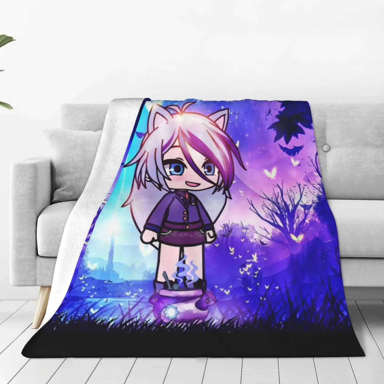 Новинка супер мягкое теплое тонкое одеяло Gacha в Волшебном лесу glife Studio Аниме Chibi