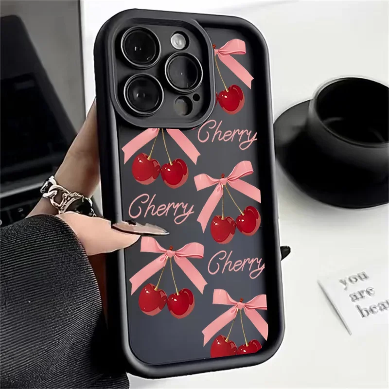 Фото Чехол Retro Wine Red Cherry для OPPO Reno 13F 12F 11F 8 10 11 12 13 14 Pro 5G Reno 7 4G 5 6 Lite A79 A78 A58 A77 A57 A98 A38 A18 №5