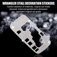 auto parts bling gear shift box trim sticker panel cover for jeep wrangler jk jku 2012 2018 car styling decoration interior acce