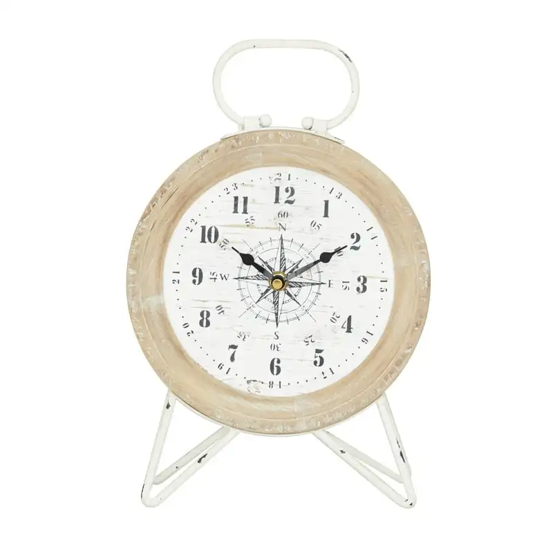 

Brown Metal Compass Clock