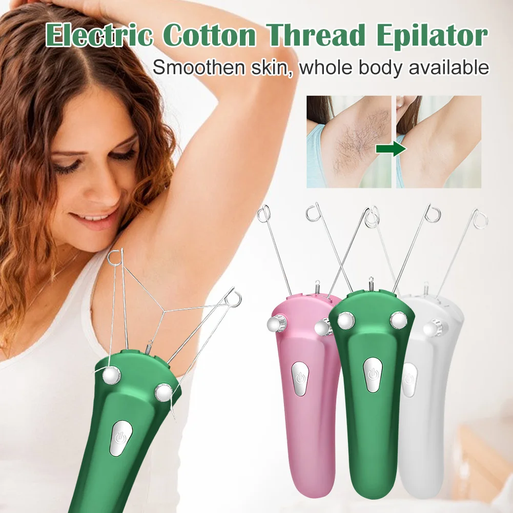 

Electric Face Hair Remover Cotton Thread Epilator USB Rechargeable Facial Hair Remover Shaver for Women Face Body Hair Eepilator