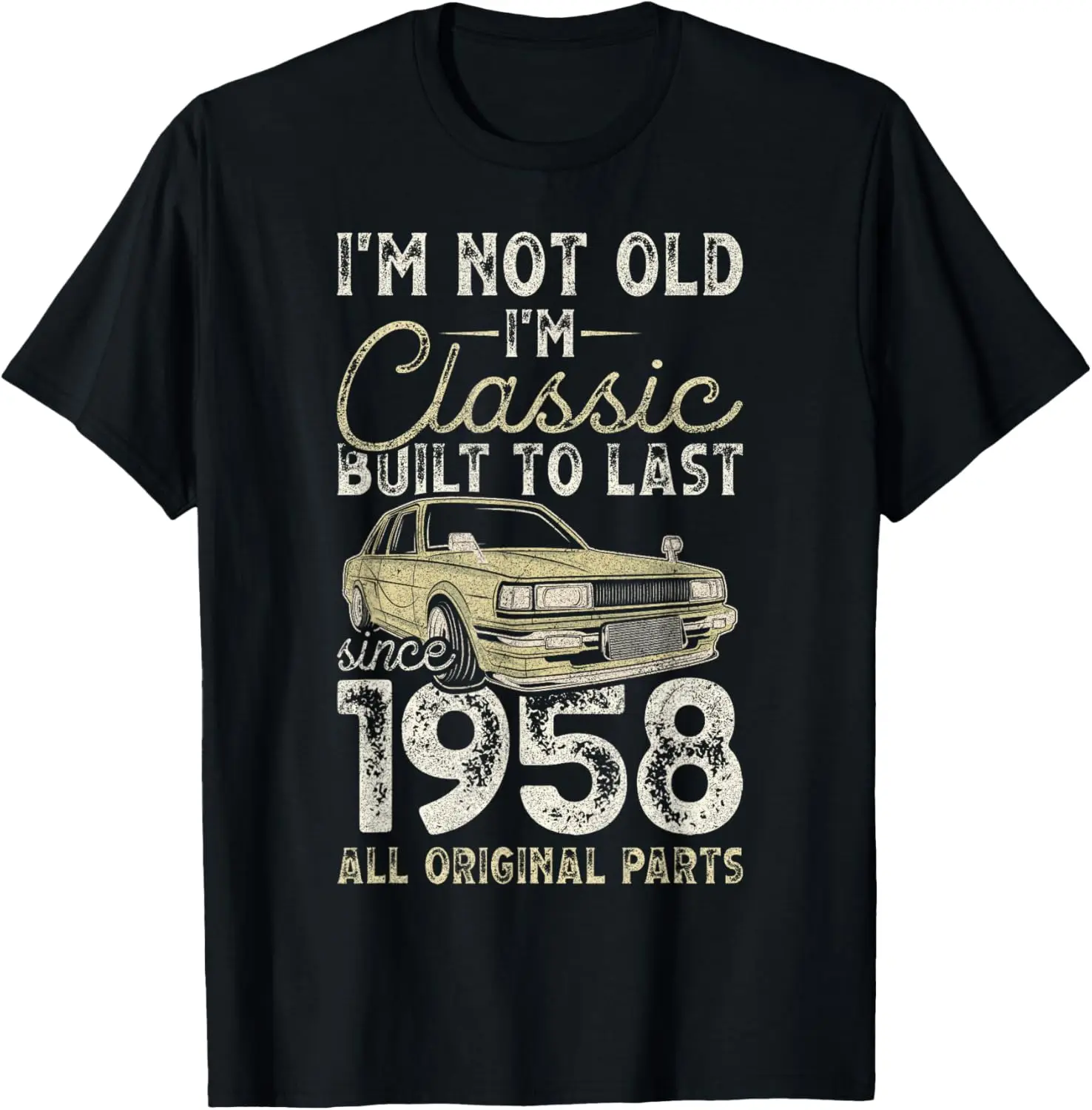 66-й день рождения с 1948 года классический автомобиль футболка для 666 лет